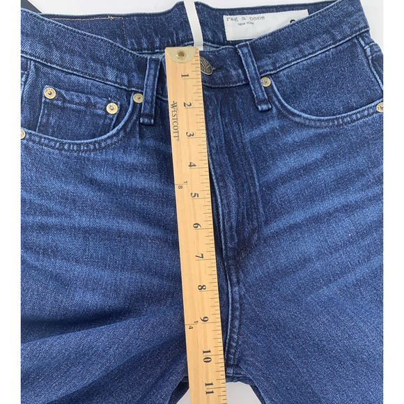 NWT Rag & Bone Dark Wash Andi High Waist Wide-Leg Jeans 25 - Picture 13 of 16